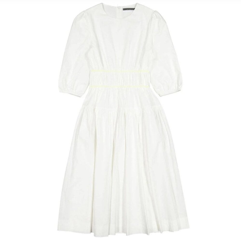 🆕NWT ROWE White Neon Stitch Dress